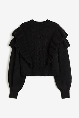 Ruffle-trimmed Sweater