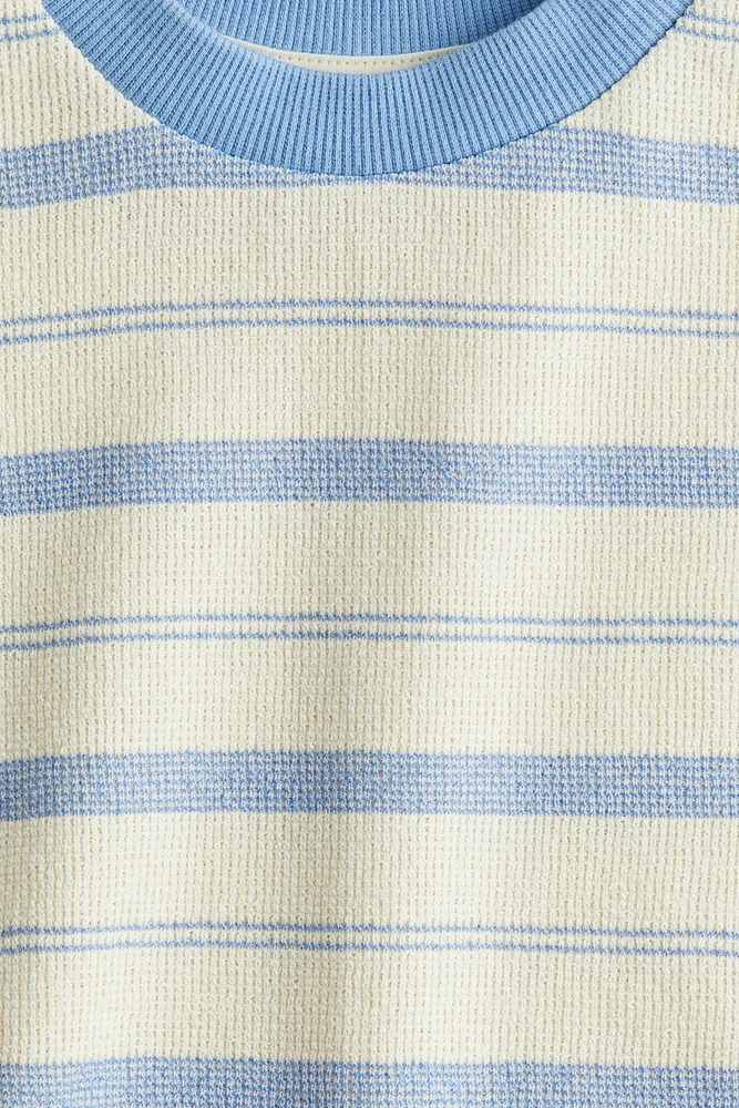 T-shirt ample à motif jacquard