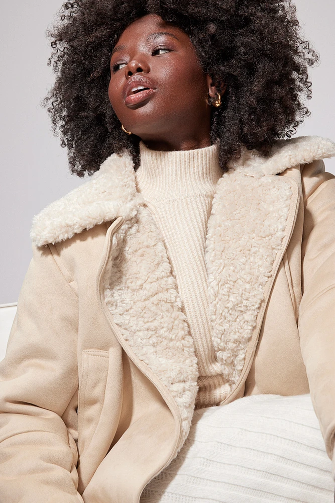 Teddy-fleece-lined Jacket