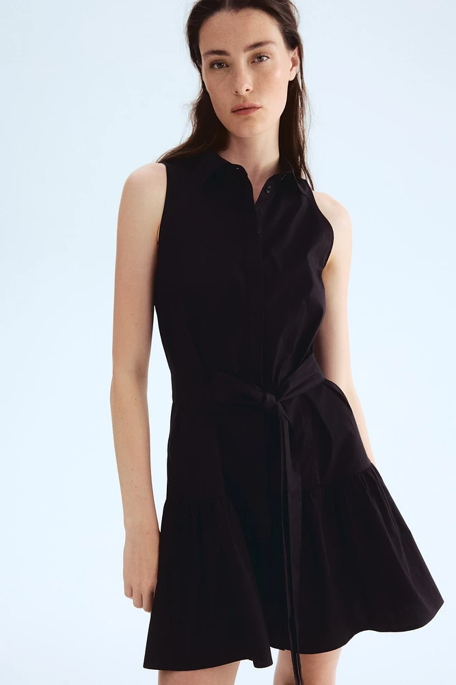 Tie-Belt Shirt Dress
