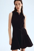 Tie-Belt Shirt Dress