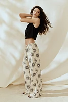Linen-Blend Drawstring Pants