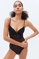 Mesh Push-up Thong Bodysuit