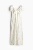 Robe maxi avec détail à nouer