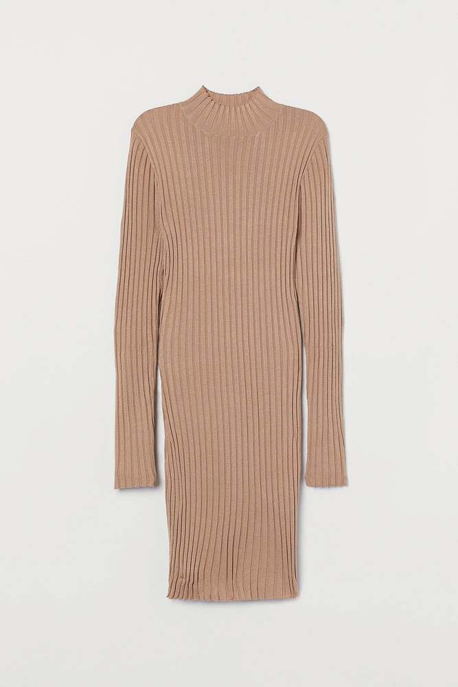 Ribbed Turtleneck Dress