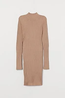 Ribbed Turtleneck Dress