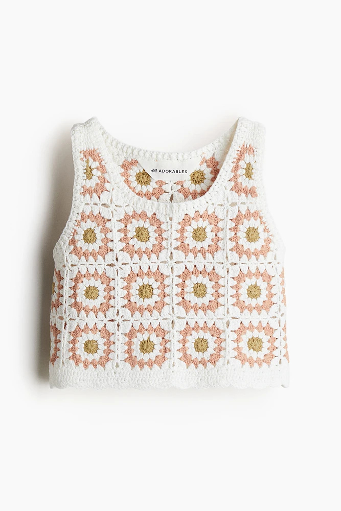 Haut en coton crocheté
