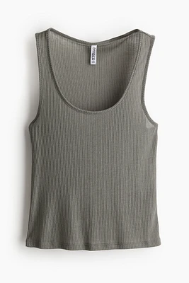 Sheer Ribbed Tank Top