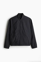 Regular Fit Nylon Bomber Jacket