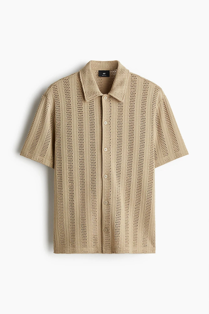 Regular Fit Jacquard-Knit Shirt