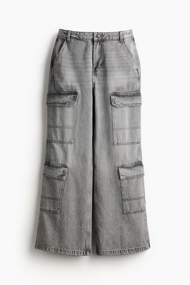 Denim Cargo Pants