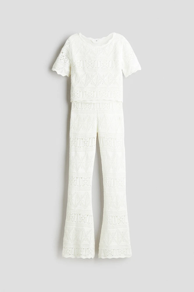 2-Piece Crochet-Look Set
