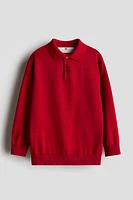 Fine-Knit Polo Shirt