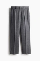 Relaxed Fit Wool-Blend Suit Pants