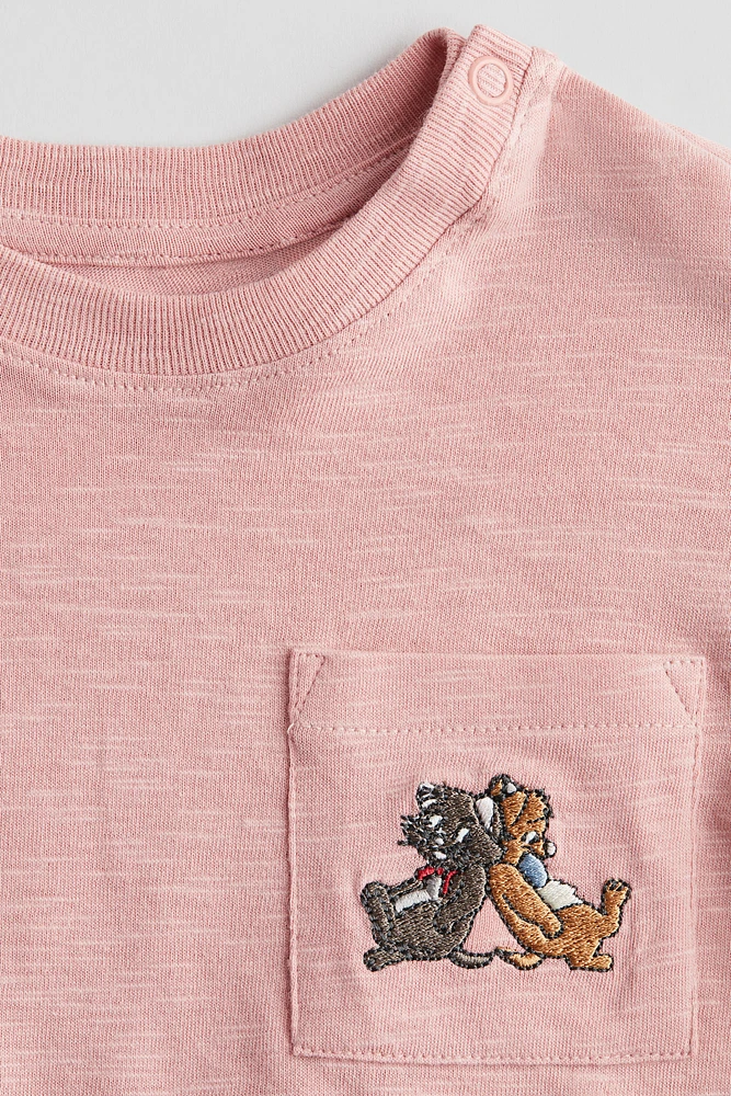 Cotton T-Shirt with Patch Pocket