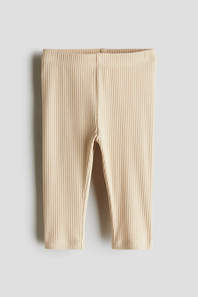 Ribbed Cotton Leggings