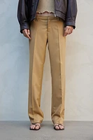 Straight-Cut Dress Pants