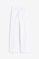 Wide-leg Twill Pants