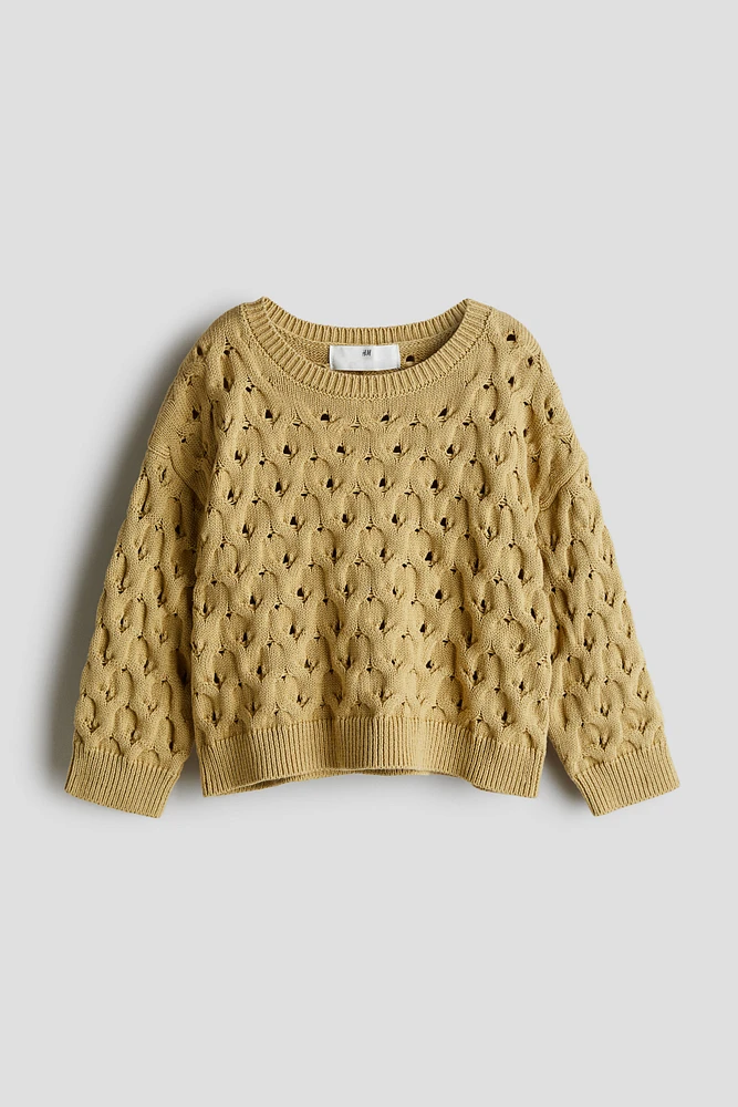 Hole-Knit Sweater