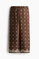 Wide-Leg Drawstring Pants