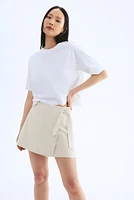 Linen-Blend Skort