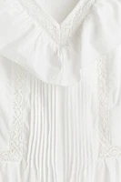 Robe volantée en coton