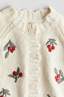 Embroidery-Detail Cardigan