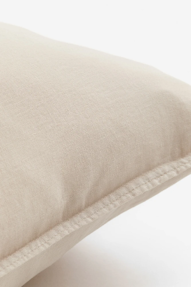 Washed Linen-blend Pillowcase