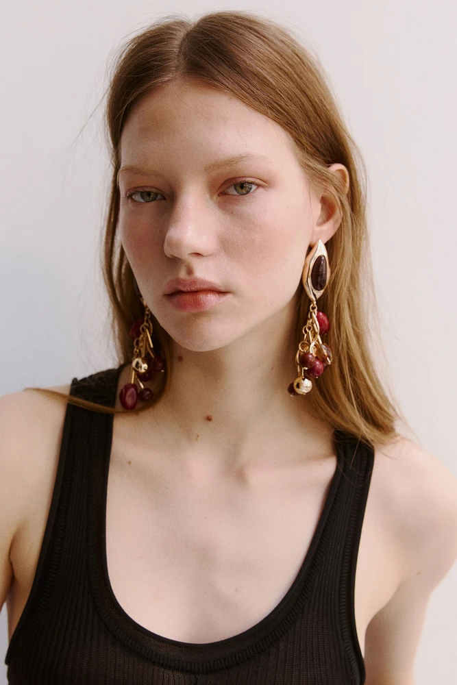 Long Cluster Earrings