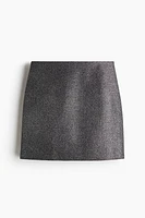 Wool-Blend Mini Skirt