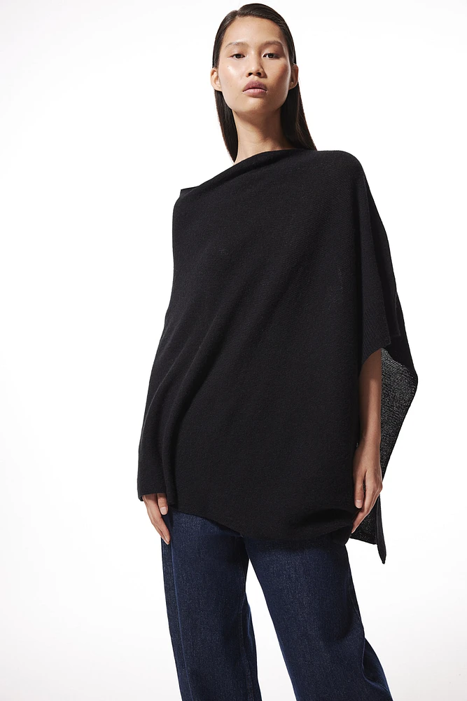 Fine-knit Cashmere-blend Poncho