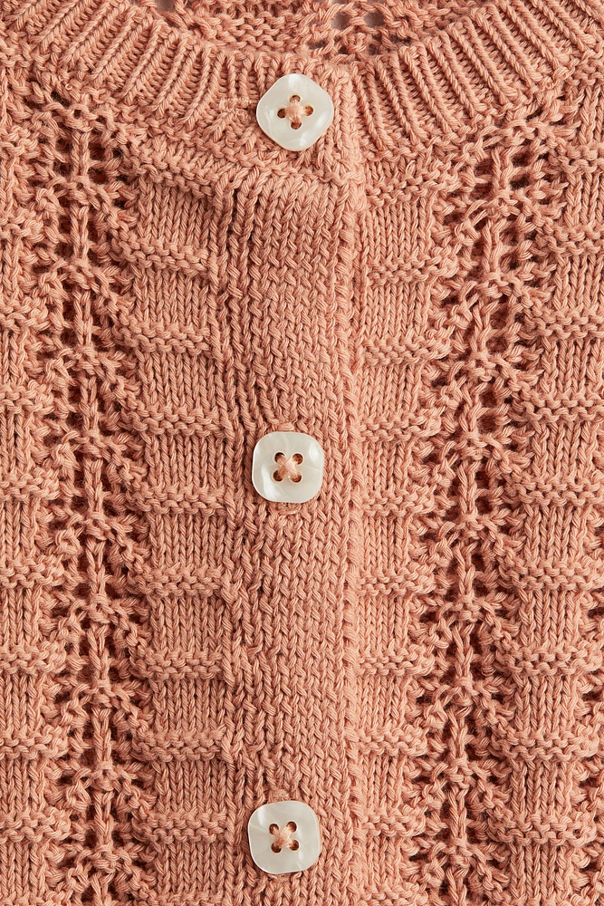 Pointelle-Knit Cardigan