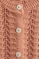 Pointelle-Knit Cardigan