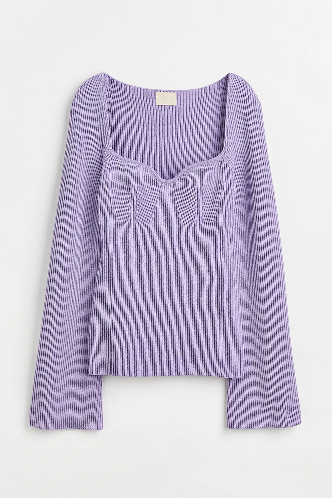 Rib-knit Top