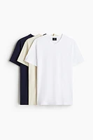 Lot de 3 T-shirts près du corps à encolure en V