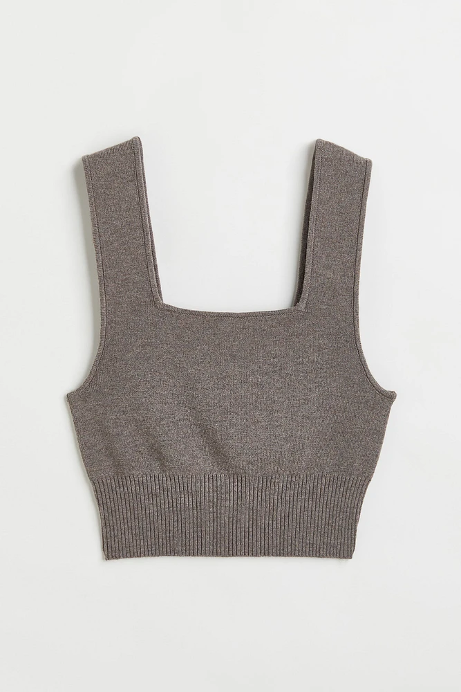 Fine-knit Crop Top