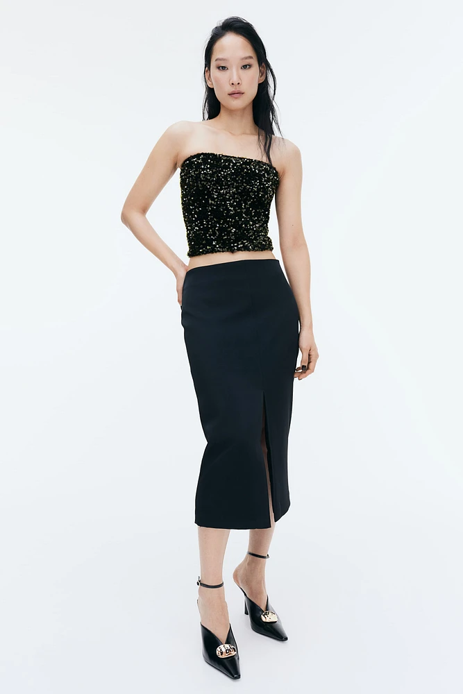 Sequined Bandeau Top