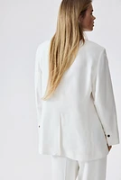 Linen-Blend Blazer