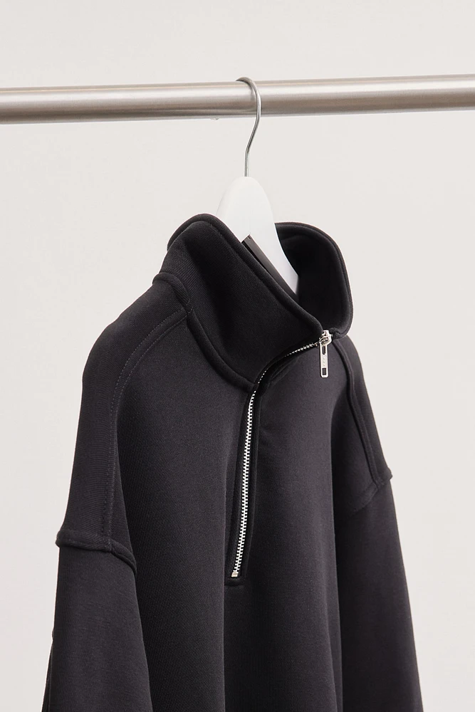 Loose Fit Half-Zip Sweatshirt