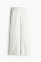 Pantalon large en lin mélangé