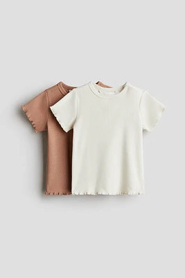 Lot de 2 hauts en coton côtelé