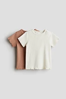 Lot de 2 hauts en coton côtelé