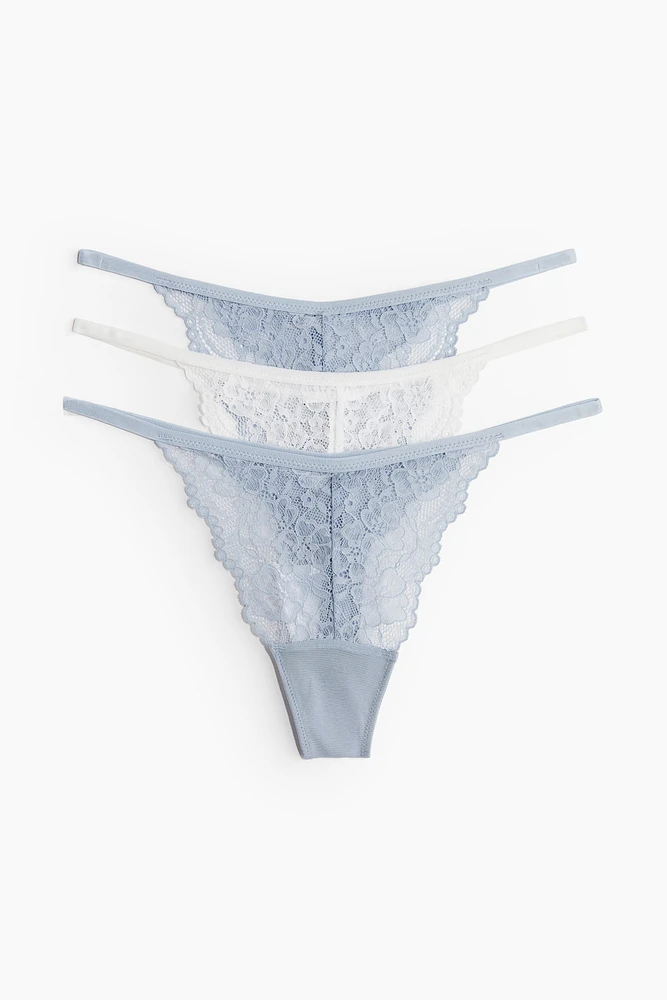 3-pack Lace Thong Briefs