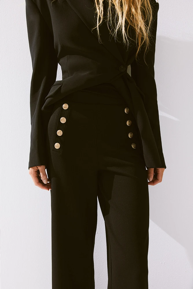 Button-front Pants