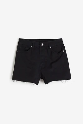 High Waist Twill Shorts