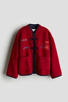 Embroidered Teddy Fleece Jacket