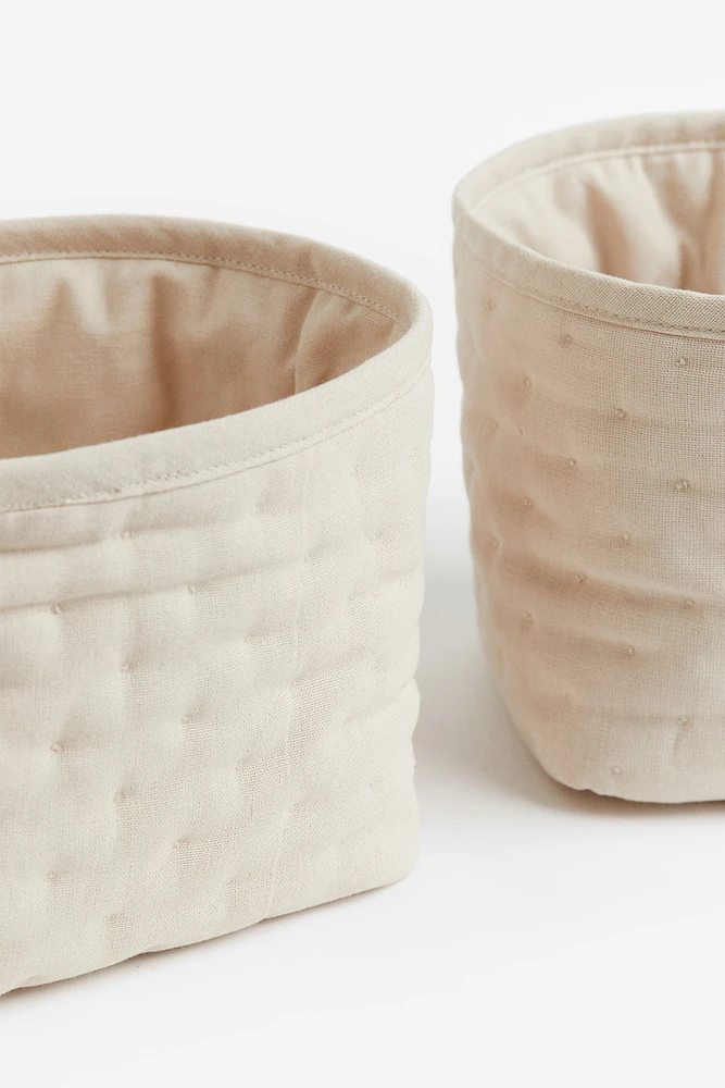 2-pack Quilted Storage Baskets