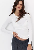 MAMA Ribbed Jersey Top