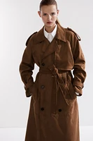 Napped trench coat
