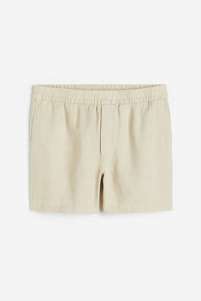 Regular Fit Linen Shorts